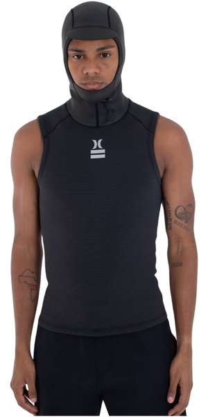2025 Hurley Mens Plus 1.5mm Thermal Hooded Vest MSJ0011129 - Black